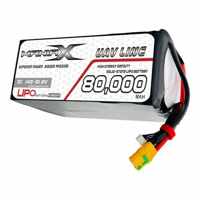 400 Втч/кг, твердый-State Lipo 14S-51,8 В, 80 000 мАч, 5C, аккумулятор для дронов/БПЛА/eVTOL/многороторных двигателей